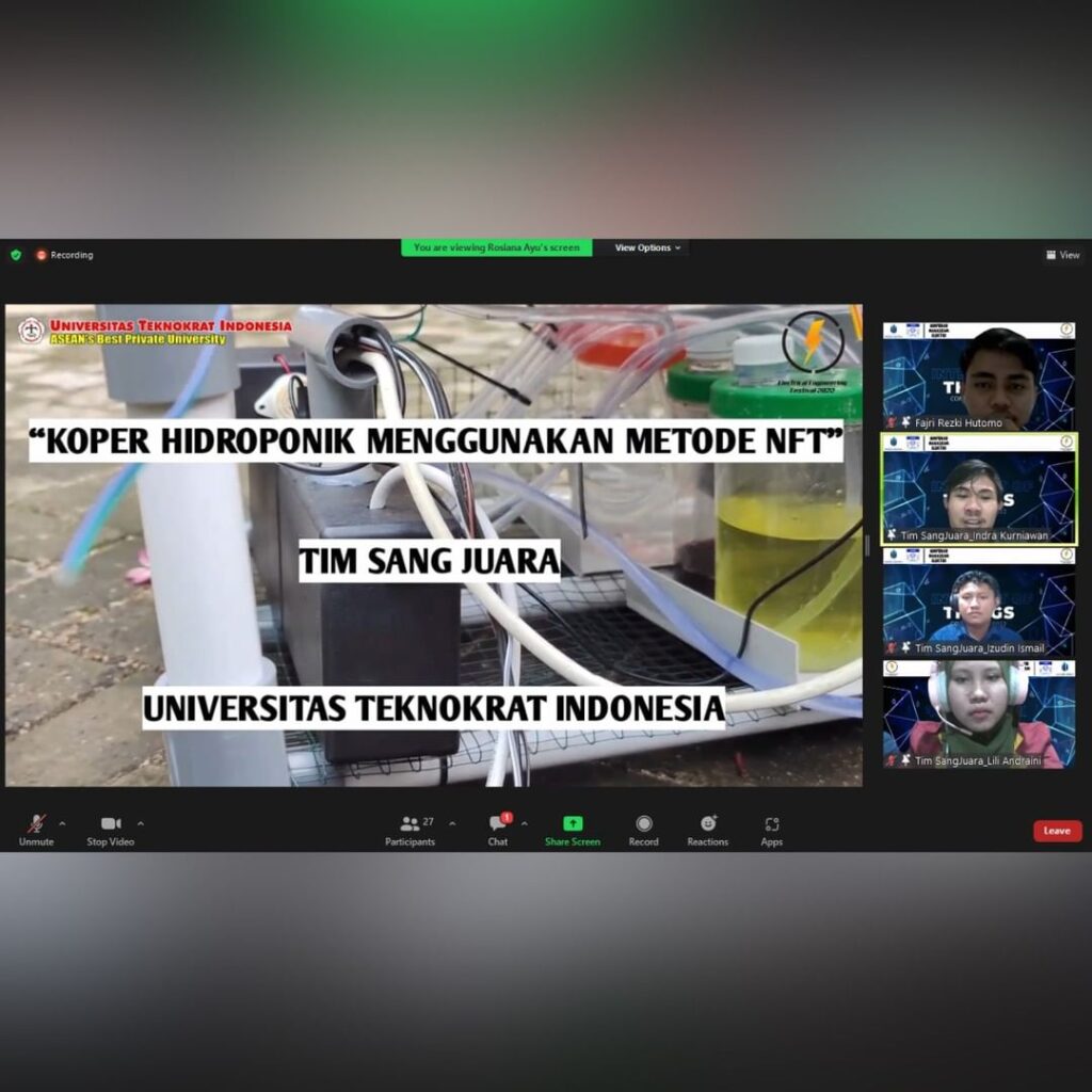 Teknokrat University Student Winner, 2nd NationalNational Internet of Things (IoT) Competition – Center of Excellence - dezaci