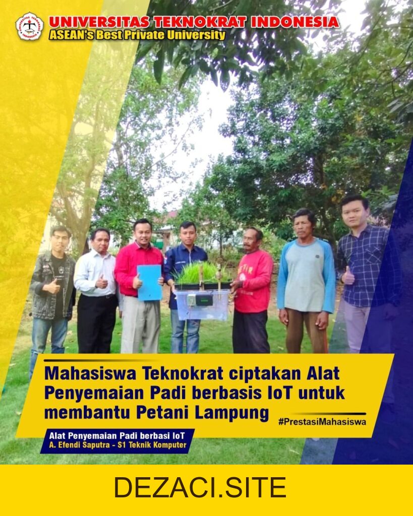Tekokrat Students create IoT-based Rice Seeding Tool to help Lampung Province – Center of Excellence - dezaci