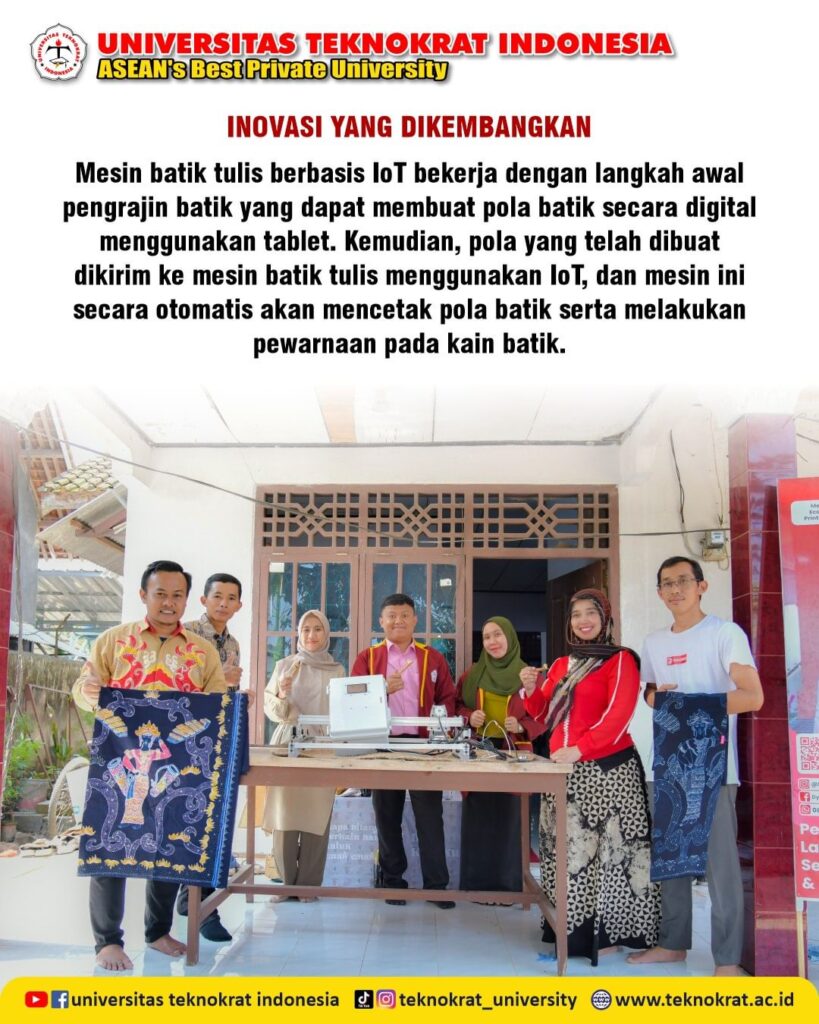 Implementation of Internet of Things-based Batik-Writing-Machine at MSMEs Dypas Batik South Lampung – Center of Excellence - dezaci