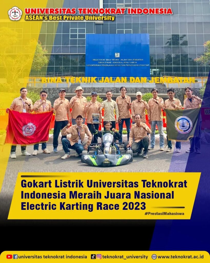 The Teknokrat University Electric Go-kart Team became the second runner-up in the 2026 Electric Karting Race competition. – Center of Excellence - dezaci