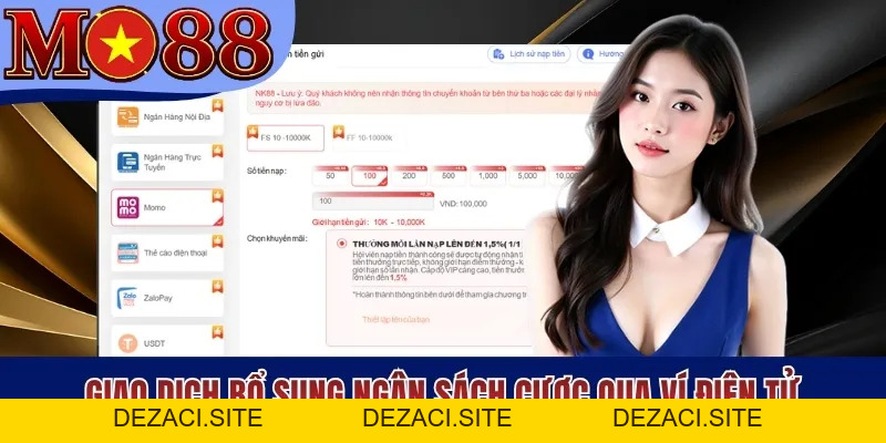 Nạp Tiền MO88 - Đa Dạng Phương Thức Hiện Đại, An Toàn - dezaci